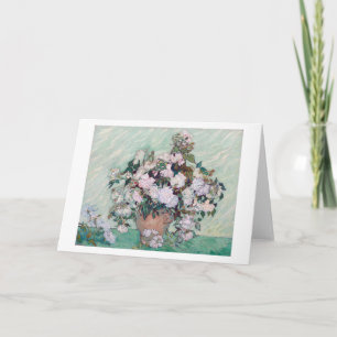 Tarjeta Vase con rosas rosas rosas rosas, Van Gogh