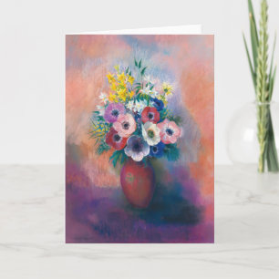 Tarjeta Vase D’anémones   Odilon Redon
