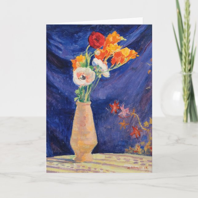 Tarjeta Vase d'Anémones | Henri Lebasque (Anverso)