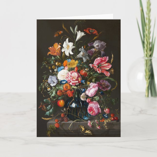 Tarjeta Vase de flores | Jan Davidsz de Heem (Anverso)