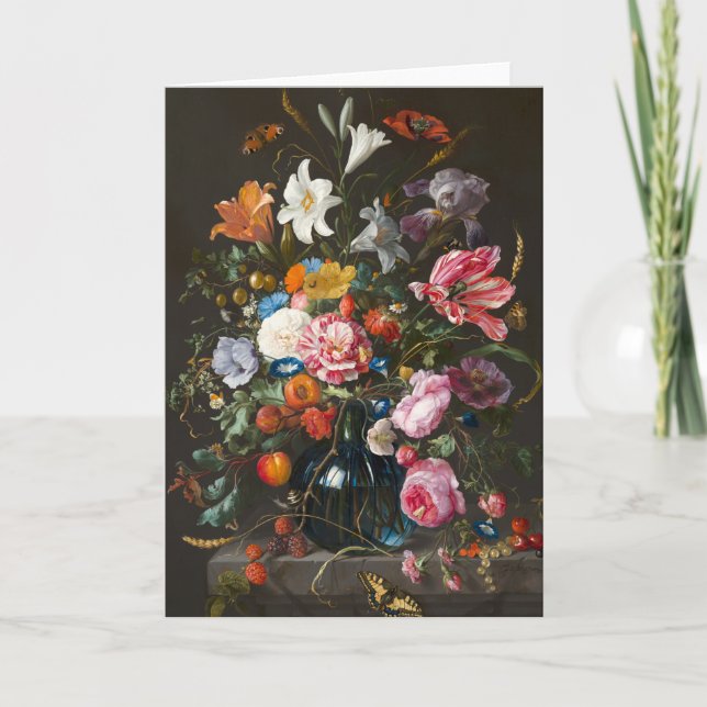 Tarjeta Vase de flores, Jan Davidsz de Heem (Anverso)