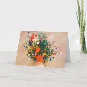 Tarjeta Vase de flores por Redon Post-Impresionista