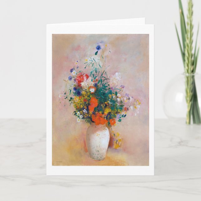 Tarjeta Vase de flores, Redon (Anverso)