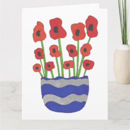 Tarjeta Vase de los Coppies Arte Contemporáneo
