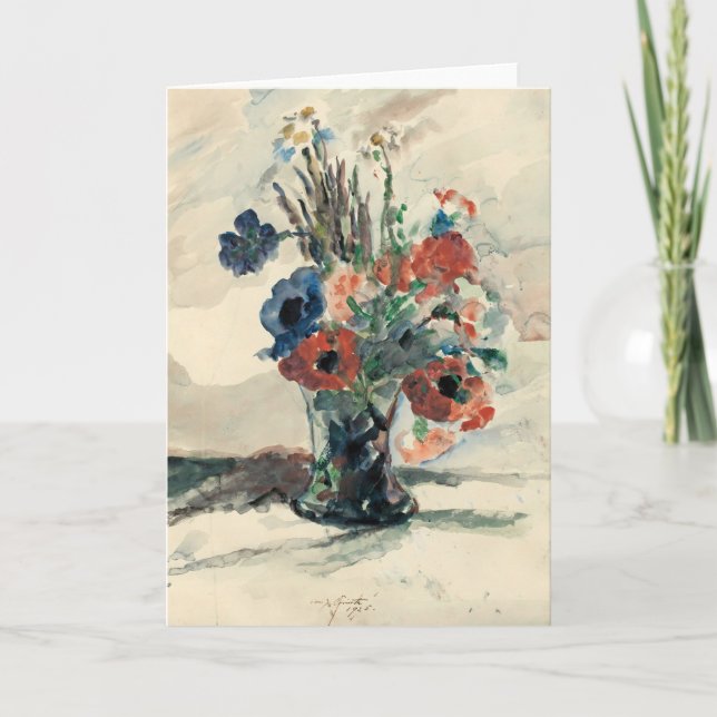 Tarjeta Vase mit Blumen | Lovis Corinth (Anverso)