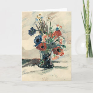 Tarjeta Vase mit Blumen   Lovis Corinth