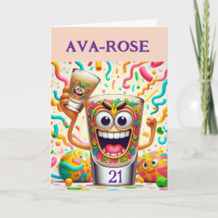 Tarjeta Vaso de chupito para Fiesta Rave – Diversión vibra