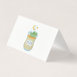 Tarjeta Vaso de té de menta marroquí Kawaii.