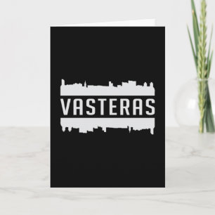 Tarjeta Vasteras Suecia Ciudad Silueta Regalo Idea