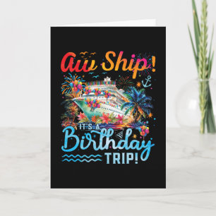 Tarjeta Vaya barco es un viaje de cumpleaños 2025 Familia