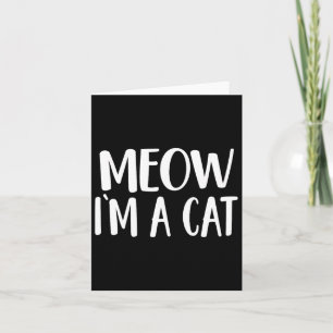 Tarjeta Vaya, soy un gato - disfraz de Halloween