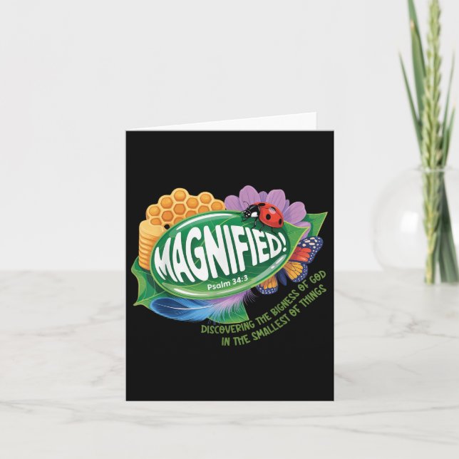 Tarjeta Vbs 2025 Magnified Pequeños Insectos Adventure Vbs (Anverso)