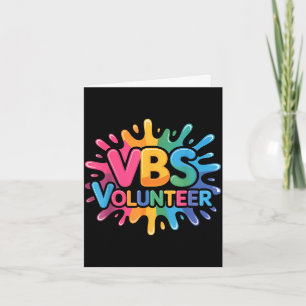 Tarjeta Vbs voluntario corbata tinte colorido vacaciones b