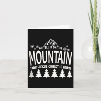 Tarjeta Ve a contar en la montaña que Jesús Cristo ha naci