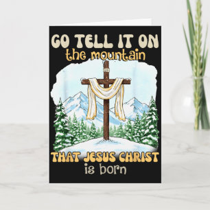 Tarjeta Ve Lo En El Monte Que Jesús Cristo Ha Nacido