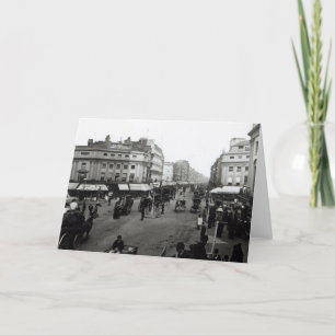 Tarjeta Vea abajo de la calle de Oxford, Londres, c.1890