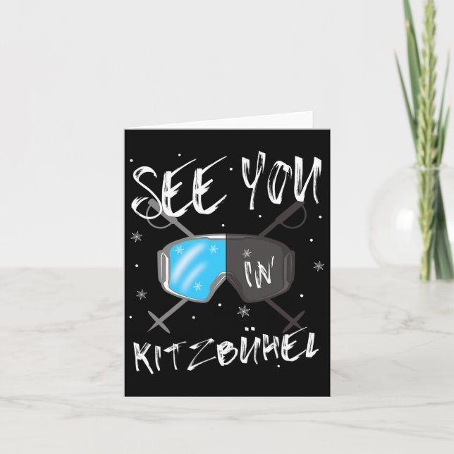 Tarjeta Véalo En Kitzbühel Tyrol Vacation Goggles De Esquí (Anverso)