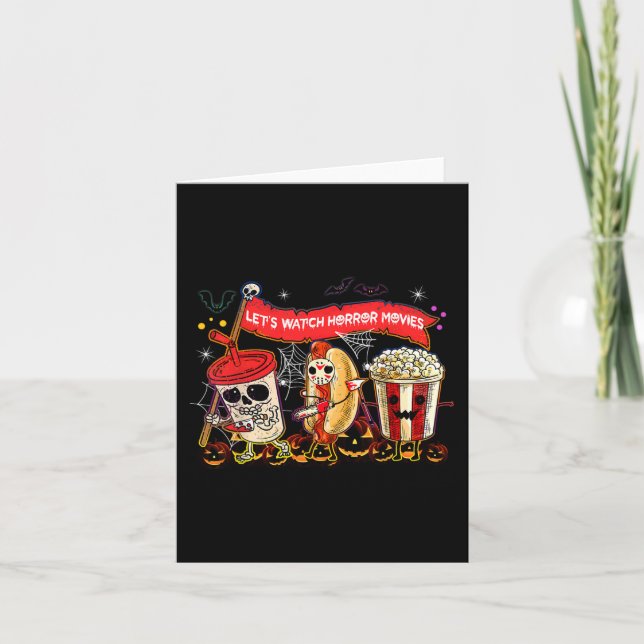 Tarjeta Veamos películas de horror Halloween Funny Ghost S (Anverso)