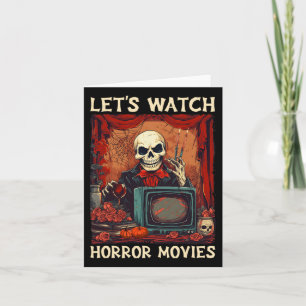 Tarjeta Veamos películas de terror Esqueleto gótico de Hal