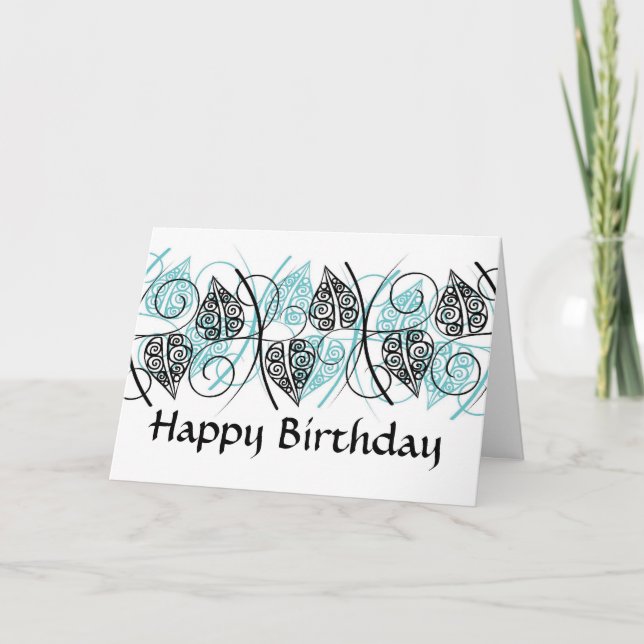 Tarjeta Vectores - Cumpleaños feliz - Personalizado (Anverso)