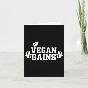 Tarjeta Vegan Gains Gracioso Gimnasio de entrenamiento de 