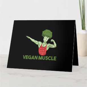 Tarjeta Vegan Power Vegetarian Planta Broccoli Bodybuildin
