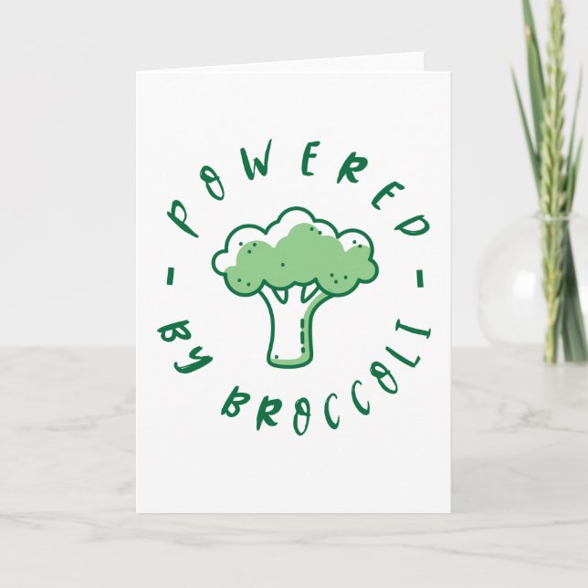 Tarjeta Vegan Powered By Broccoli (Anverso)