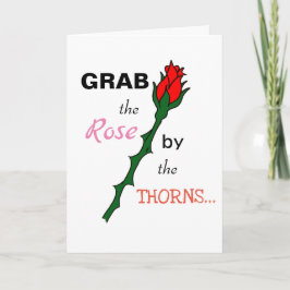 Tarjeta Vegan Rosa Thorns Día de San Valentín Card