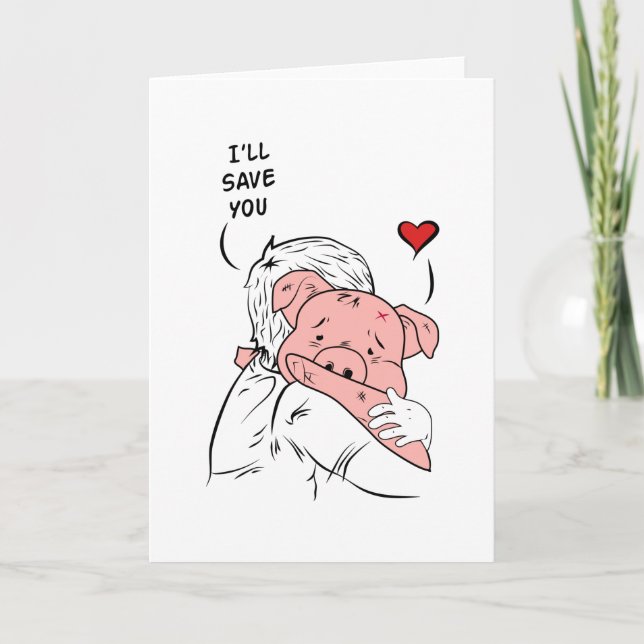 Tarjeta Veganismo Vegetariano Idea de regalo de verduras (Anverso)