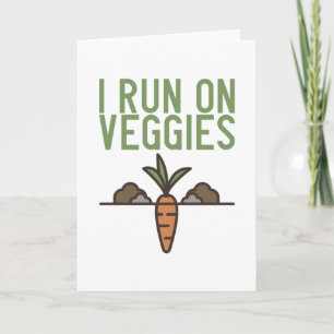 Tarjeta Vegano - Corro Con Verduras