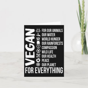 Tarjeta Vegano Para Todo Día de la Tierra Salvar el Planet