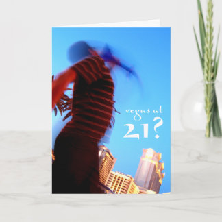 Tarjeta vegas a la carta de cumpleaños 21?