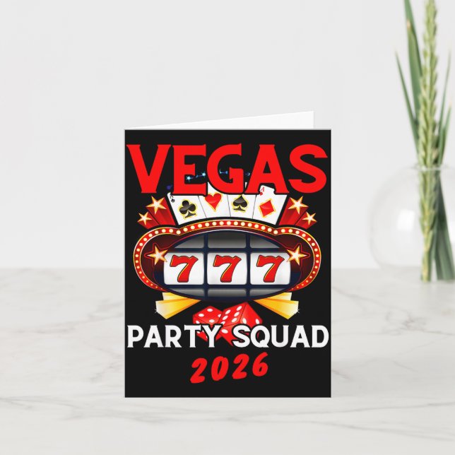 Tarjeta Vegas Squad Party 2026 Las Vegas Family Trip Group (Anverso)