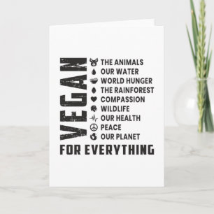 Tarjeta Vegetariano Vegetariano Veganism Gracioso regalo
