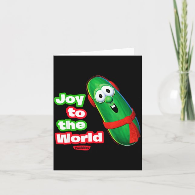 Tarjeta Veggietales Joy To The World Larry The Cuber  (Anverso)