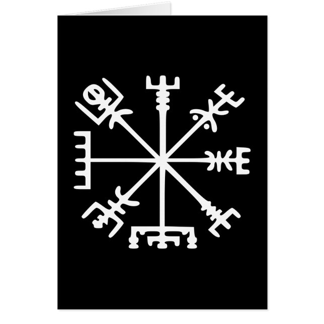 Tarjeta Vegvísir (Viking Compass) (Frente)