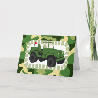 Tarjeta Vehículo militar de la Armada Camo