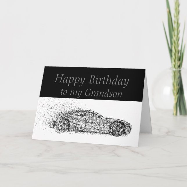 Tarjeta Vehículos de coches clásicos de cumpleaños feliz (Anverso)