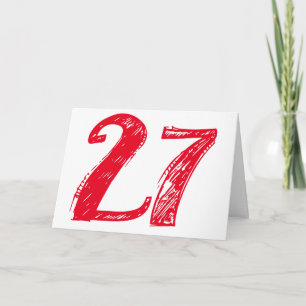 Tarjeta Veintisiete es un gran problema, un gran texto roj