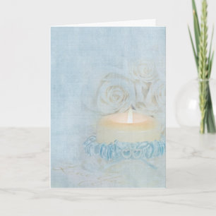 Tarjeta Vela boda Con Cubierta Azul