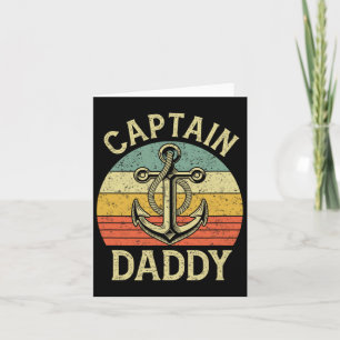 Tarjeta Vela capitán papá barco pontón papá pesca