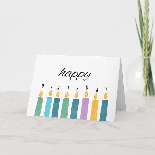 Tarjeta Vela de Cumpleaños Feliz (Anverso)