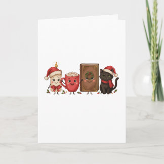 Tarjeta Vela de Navidad Cacao Caliente Libro Gato Negro Sa