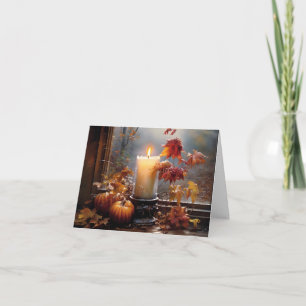 Tarjeta vela de otoño saludo personalizado de Acción de Gr