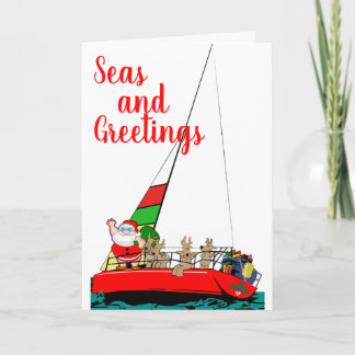 Tarjeta Vela de Santa Claus en Navidades