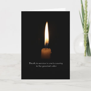 Tarjeta Vela de simpatía militar