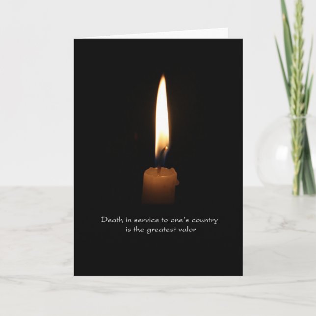 Tarjeta Vela de simpatía militar (Anverso)