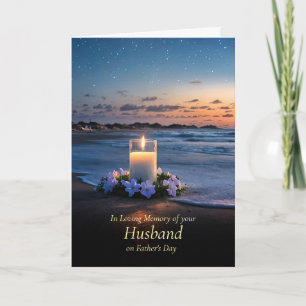 Tarjeta Vela del Día del Padre en recuerdo del esposo