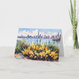 Tarjeta Vela en la bahía