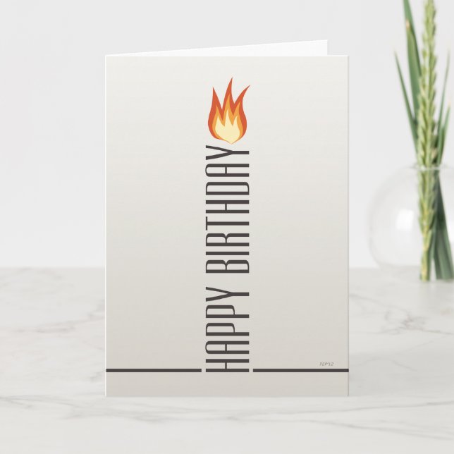 Tarjeta Vela feliz cumpleaños (Anverso)